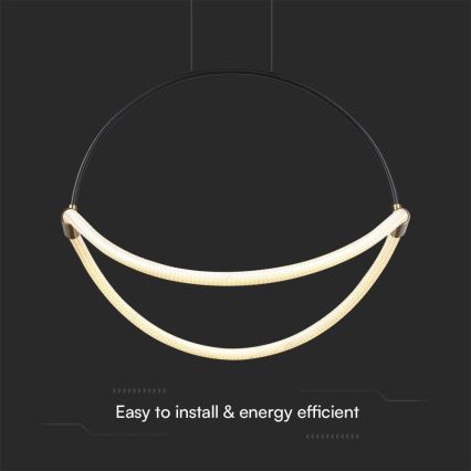 LED Luster na sajli LED/16W/230V 3000K pr. 50 cm