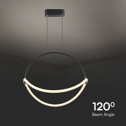 LED Luster na sajli LED/16W/230V 3000K pr. 50 cm