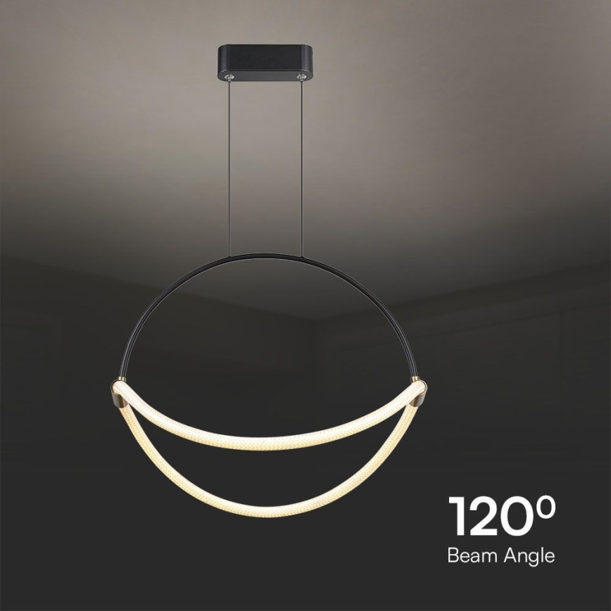 LED Luster na sajli LED/16W/230V 3000K pr. 50 cm
