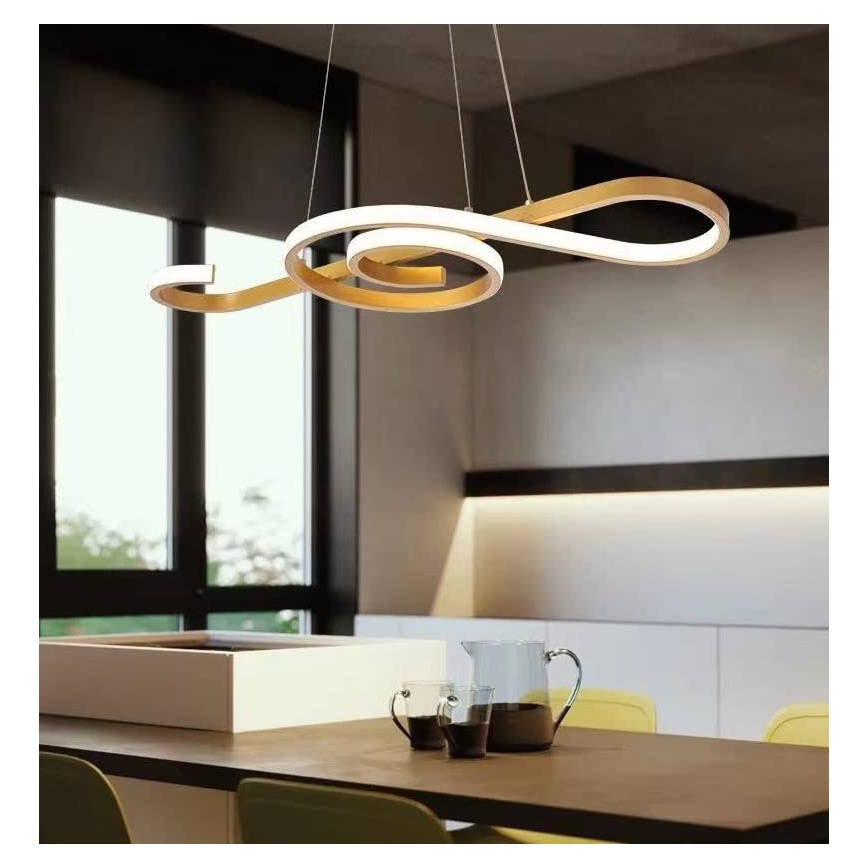 LED Luster na sajli LED/18W/230V 3000K zlatna