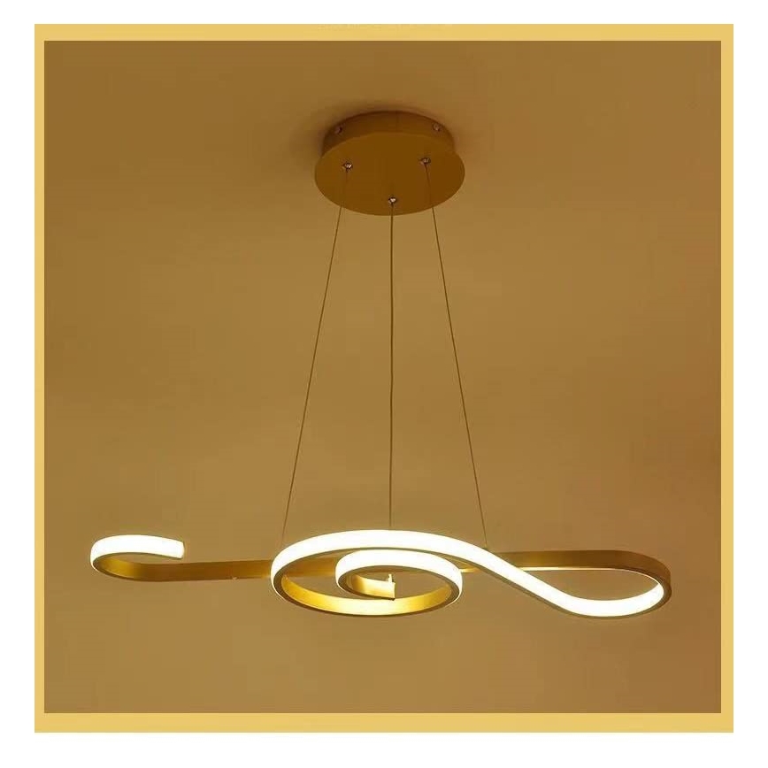 LED Luster na sajli LED/18W/230V 3000K zlatna