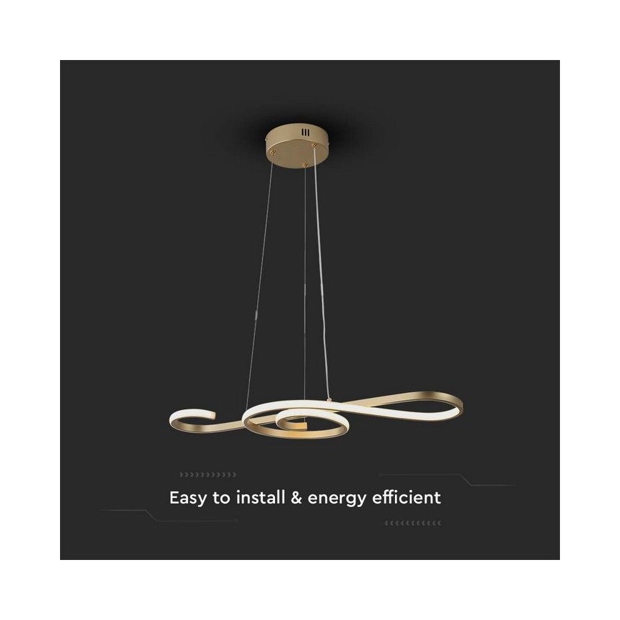 LED Luster na sajli LED/18W/230V 3000K zlatna