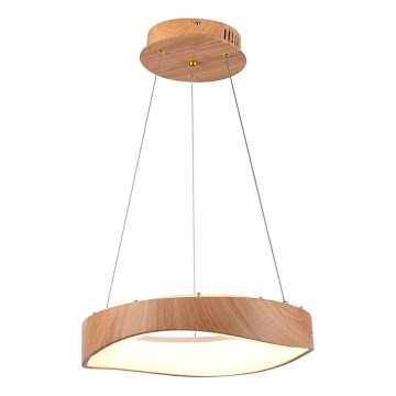 LED Luster na sajli LED/18W/230V 3000K ø 40 cm smeđa