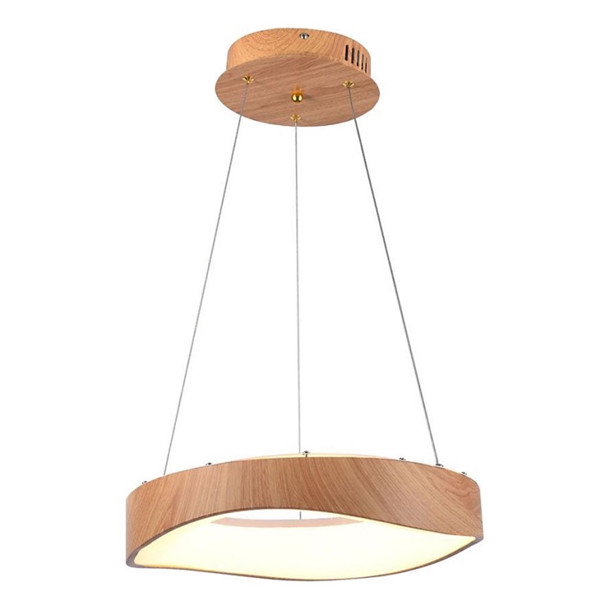 LED Luster na sajli LED/18W/230V 3000K ø 40 cm smeđa