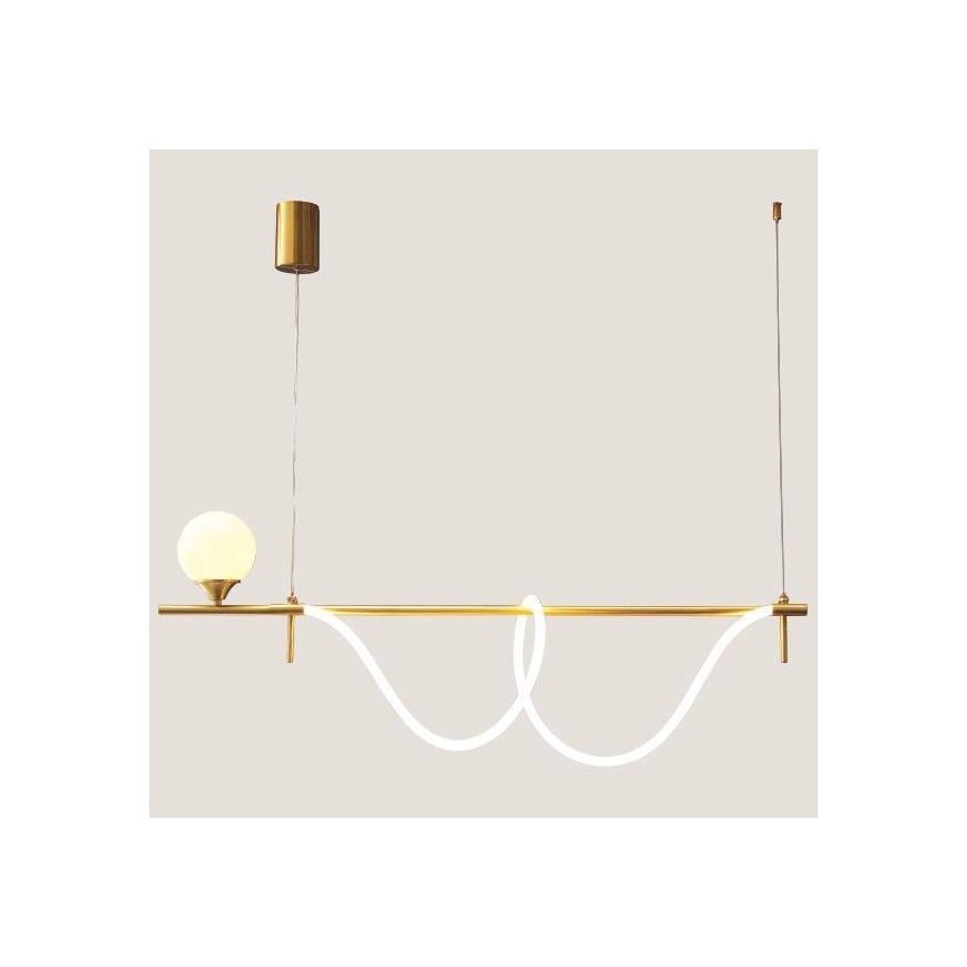 LED Luster na sajli LED/20W/230V + 1xG9/10W/230V 3000K zlatna