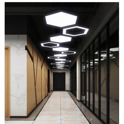 LED luster na sajli LED/20W/230V crni