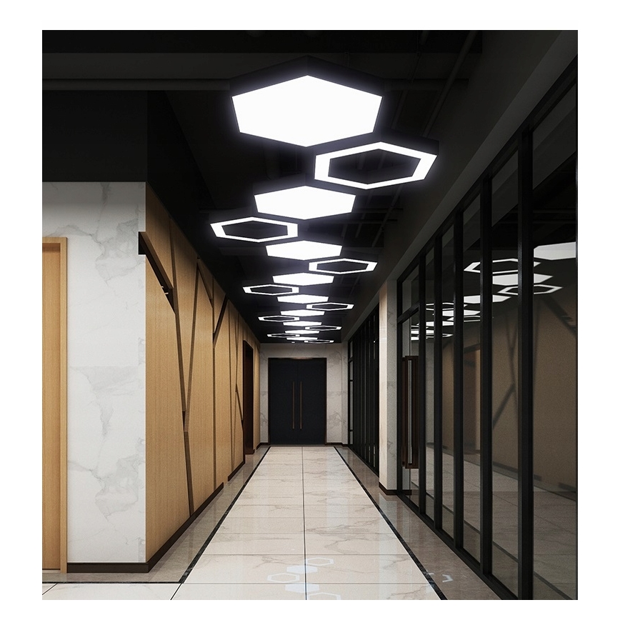 LED luster na sajli LED/20W/230V crni