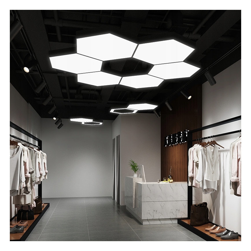 LED luster na sajli LED/20W/230V crni