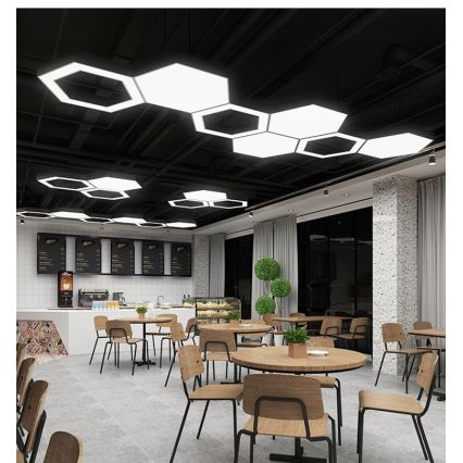 LED luster na sajli LED/20W/230V crni