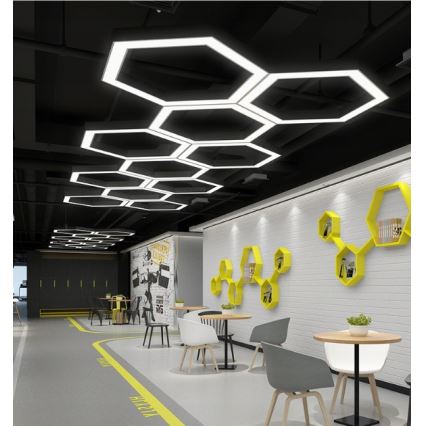 LED luster na sajli LED/20W/230V crni