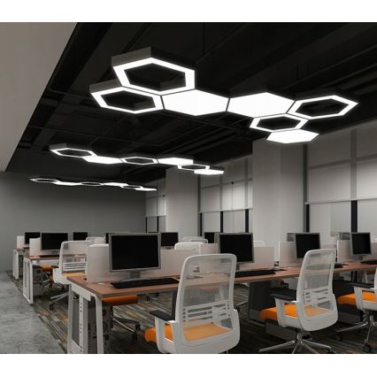 LED luster na sajli LED/20W/230V crni