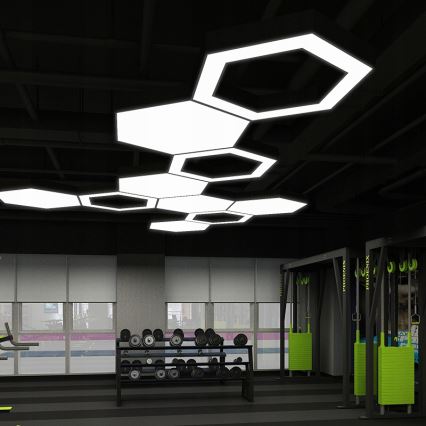 LED luster na sajli LED/20W/230V crni