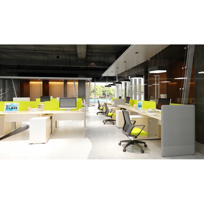 LED luster na sajli LED/20W/230V crni