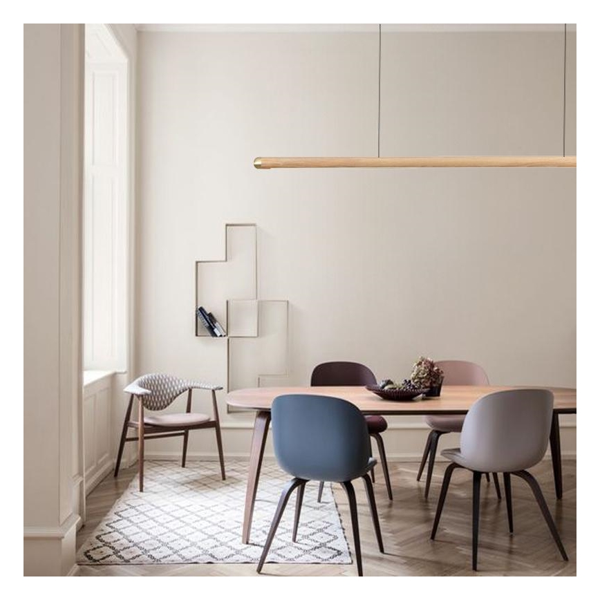 LED Luster na sajli LED/22W/230V 4000K 120 cm jasen/masivni