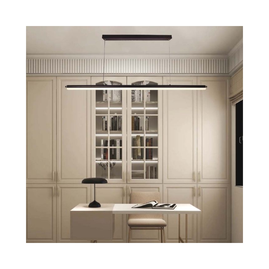 LED Luster na sajli LED/23W/230V 4000K 120 cm crna