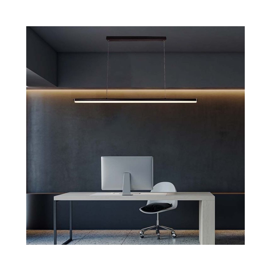 LED Luster na sajli LED/23W/230V 4000K 120 cm crna
