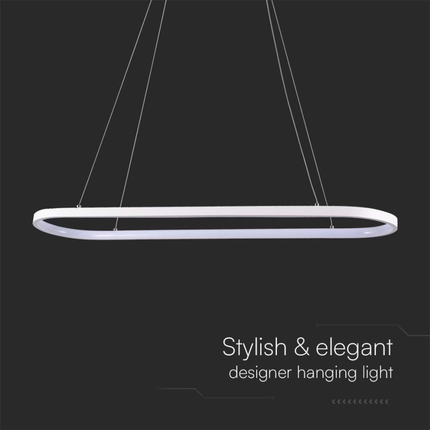 LED Luster na sajli LED/24W/230V 3000K bijela