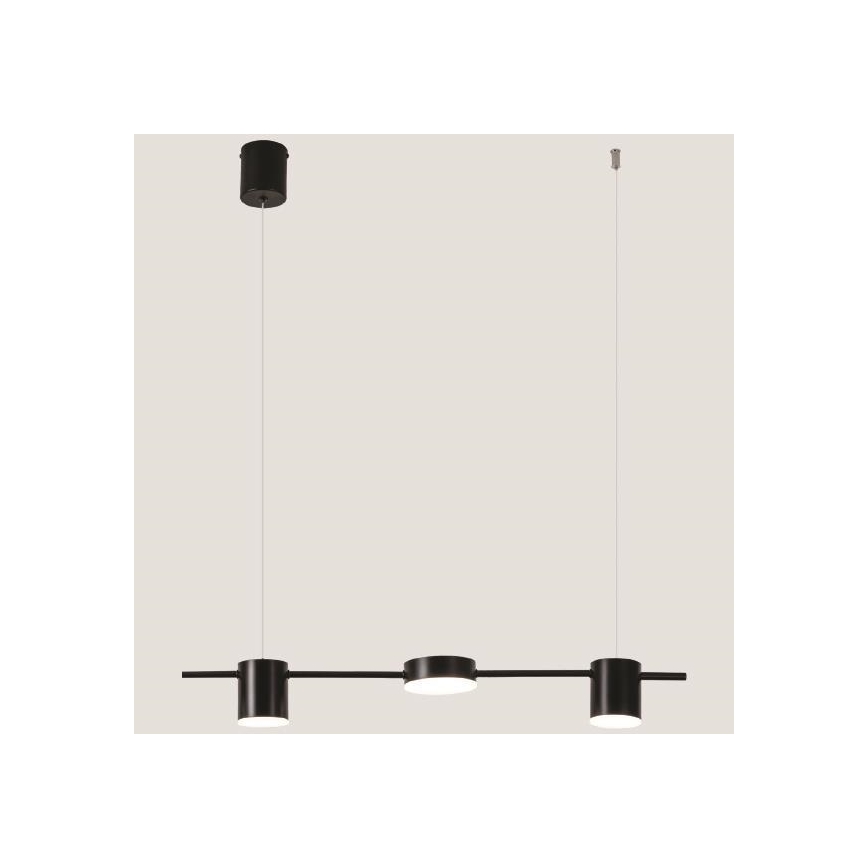 LED Luster na sajli LED/24W/230V 3000K crna
