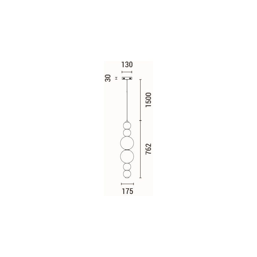 LED Luster na sajli LED/24W/230V 3000K