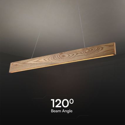 LED Luster na sajli LED/24W/230V 3000K smeđa
