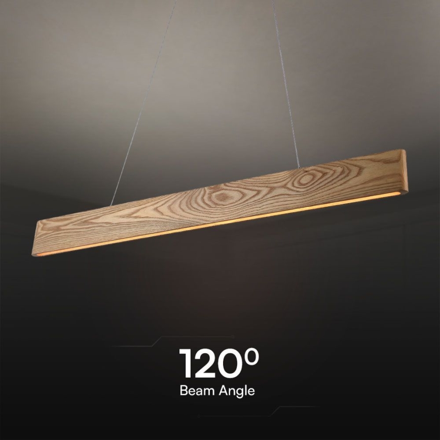 LED Luster na sajli LED/24W/230V 3000K smeđa