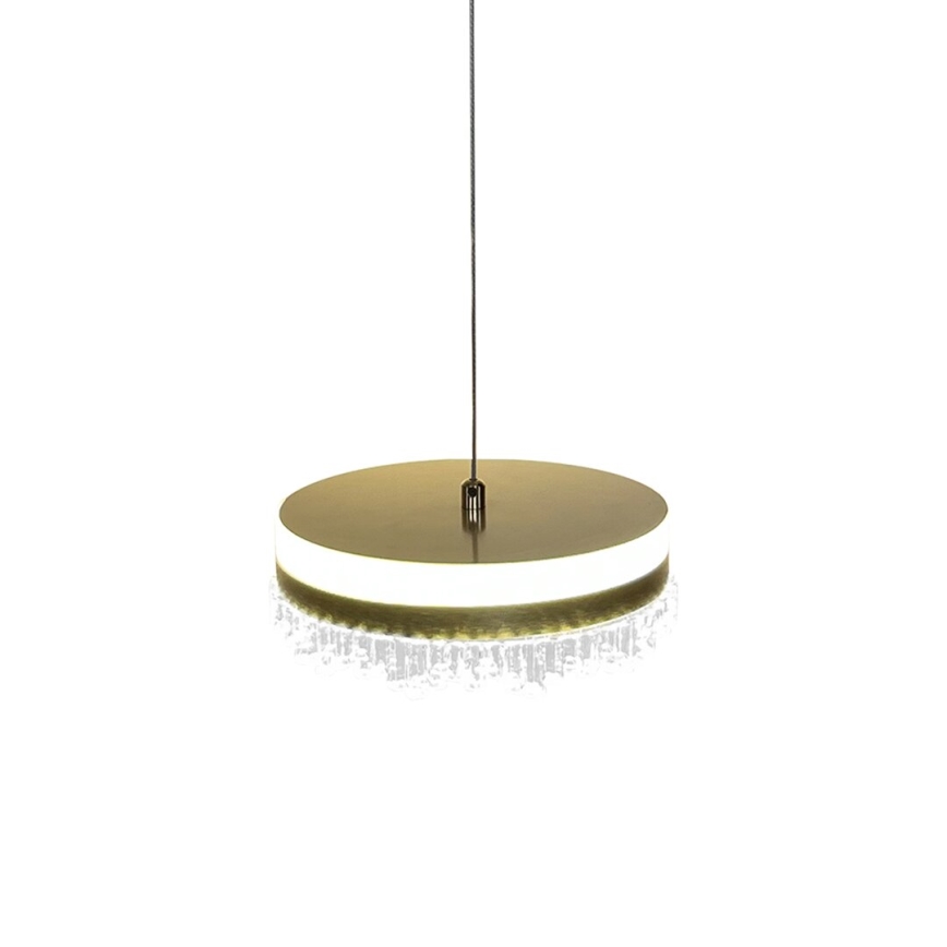 LED Luster na sajli LED/25W/230V pr. 20 cm zlatna