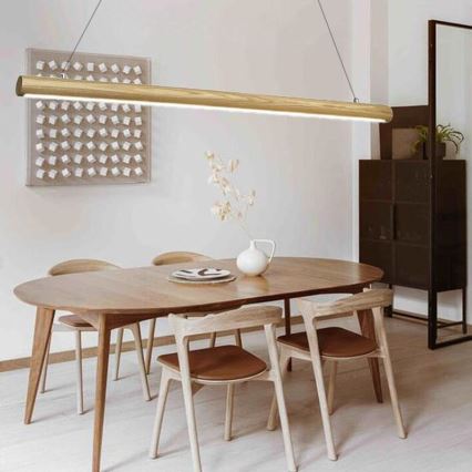 LED Luster na sajli LED/26W/230V 4000K 150 cm jasen/masivni