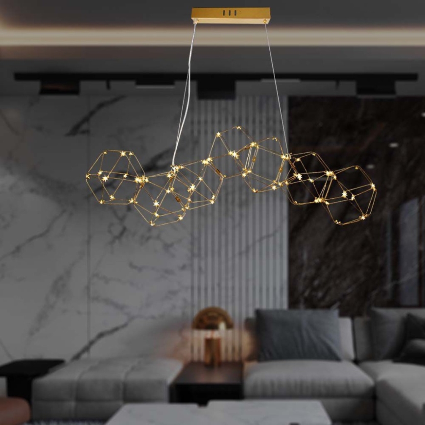 LED Luster na sajli LED/28W/230V 3000K zlatna