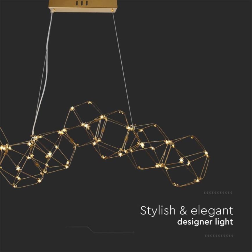 LED Luster na sajli LED/28W/230V 3000K zlatna