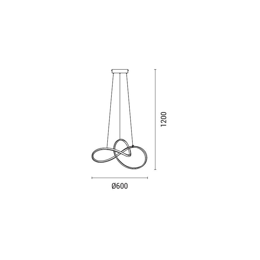 LED Luster na sajli LED/30W/230V 3000K