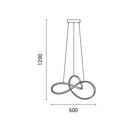 LED Luster na sajli LED/30W/230V 3000K