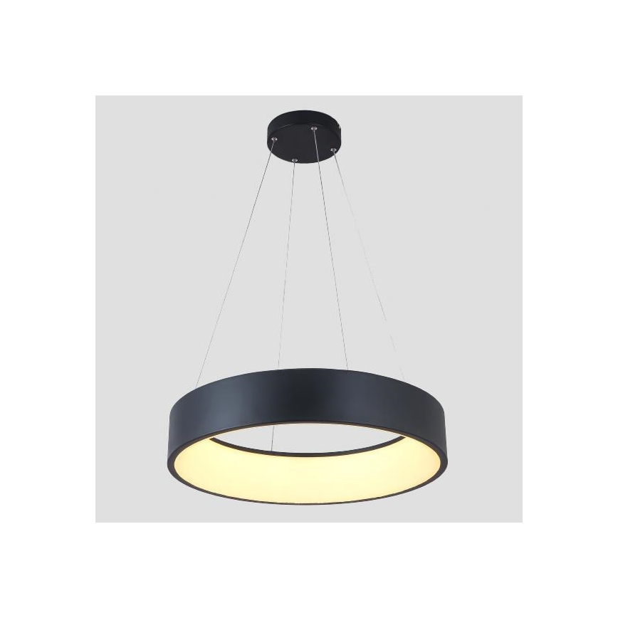 LED Luster na sajli LED/30W/230V 3000K pr. 45 cm crna
