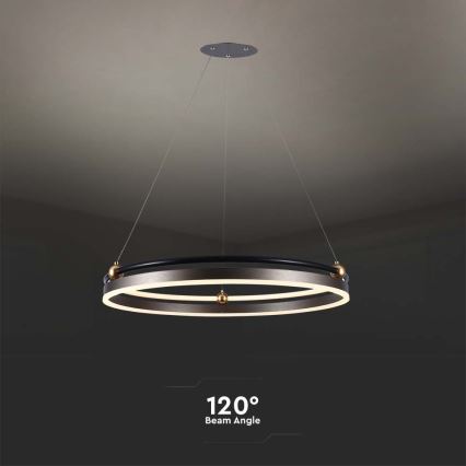 LED Luster na sajli LED/30W/230V 3000K pr. 62 cm smeđa