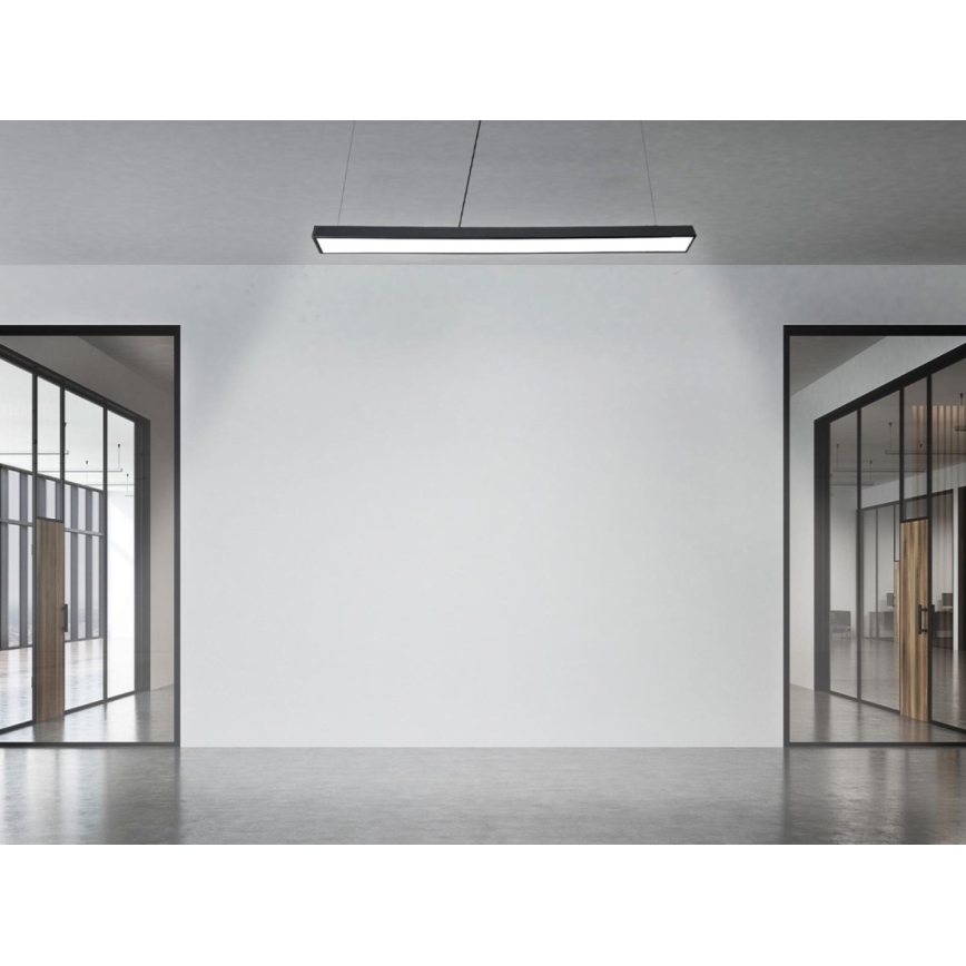 LED Luster na sajli LED/32W/230V 4000K pr. 120 cm crna