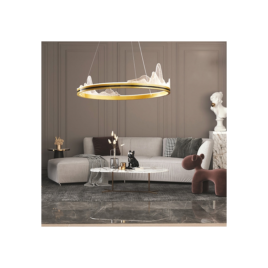 LED Luster na sajli LED/35W/230V 3000K zlatna