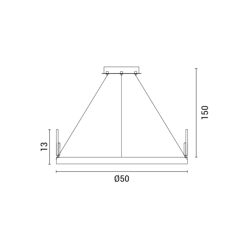 LED Luster na sajli LED/35W/230V 3000K zlatna