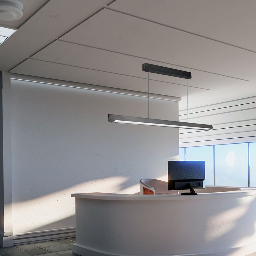 LED Luster na sajli LED/36W/230V 3000/4000/6400K antracit