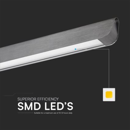 LED Luster na sajli LED/36W/230V 3000/4000/6400K antracit