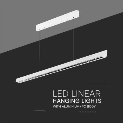 LED Luster na sajli LED/36W/230V 3000/4000/6400K bijela