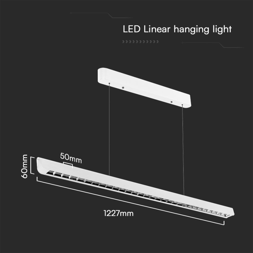 LED Luster na sajli LED/36W/230V 3000/4000/6400K bijela