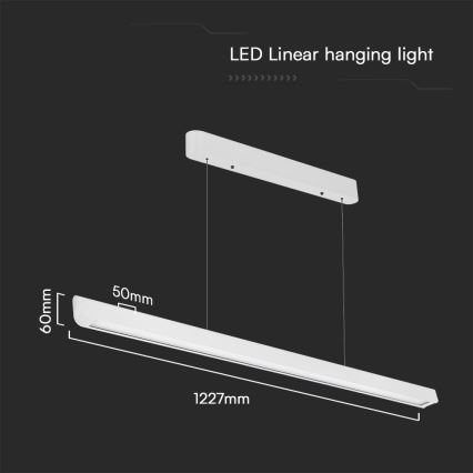 LED Luster na sajli LED/36W/230V 3000/4000/6400K bijela