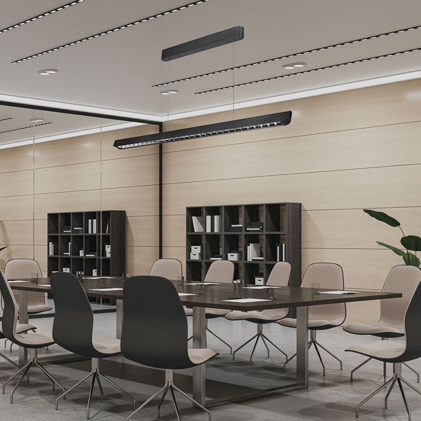 LED Luster na sajli LED/36W/230V 3000/4000/6400K crna