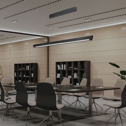 LED Luster na sajli LED/36W/230V 3000/4000/6400K crna