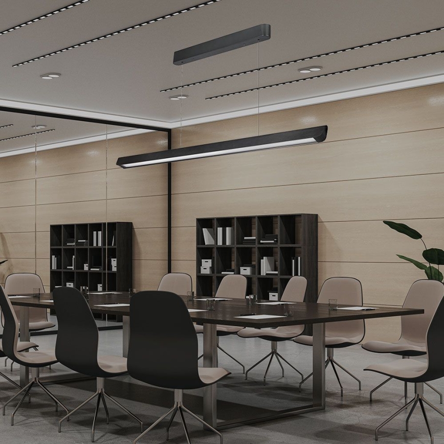LED Luster na sajli LED/36W/230V 3000/4000/6400K crna