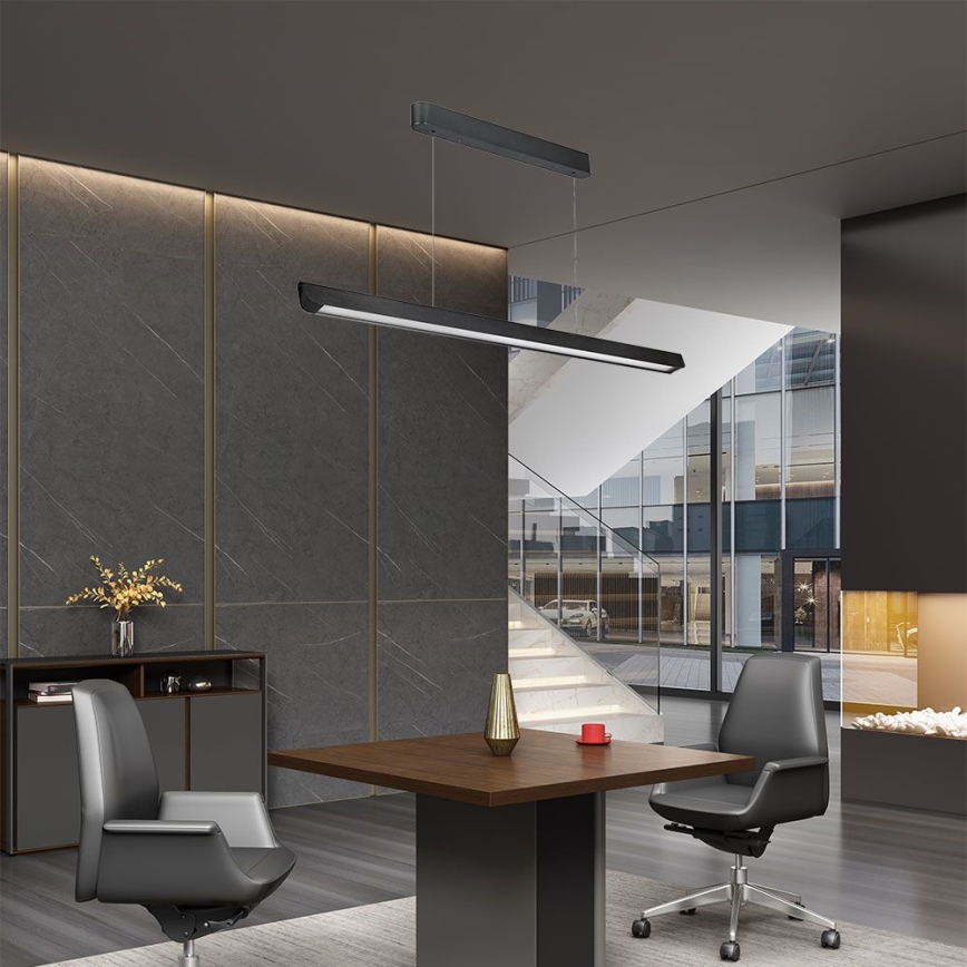 LED Luster na sajli LED/36W/230V 3000/4000/6400K crna