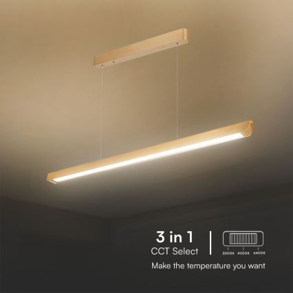 LED Luster na sajli LED/36W/230V 3000/4000/6400K zlatna