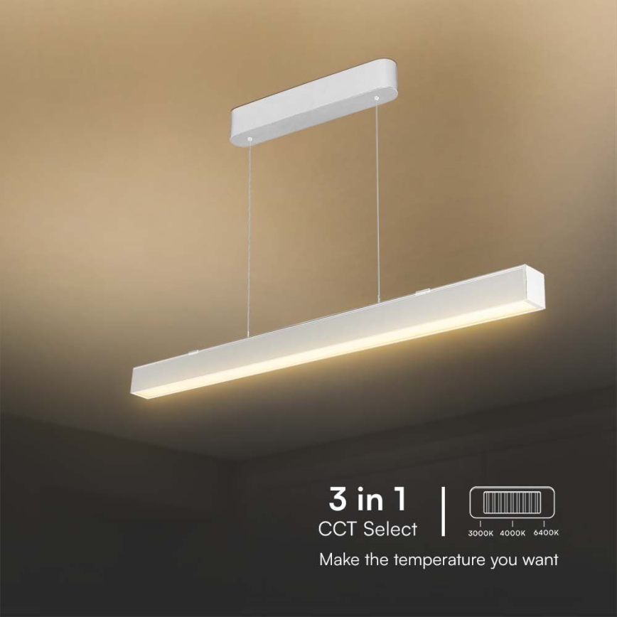 LED Luster na sajli LED/40W/230V 3000/4000/6400K bijela
