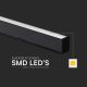 LED Luster na sajli LED/40W/230V 3000/4000/6400K crna