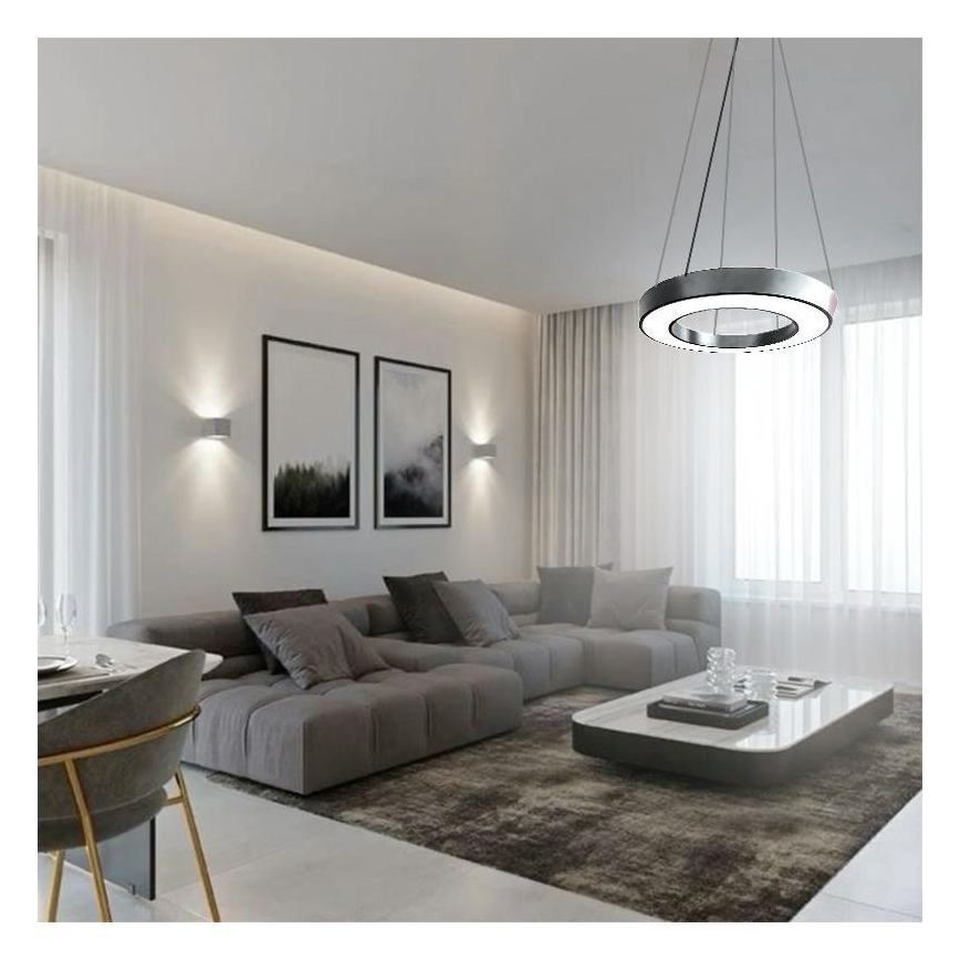 LED Luster na sajli LED/40W/230V 4000K pr. 80 cm