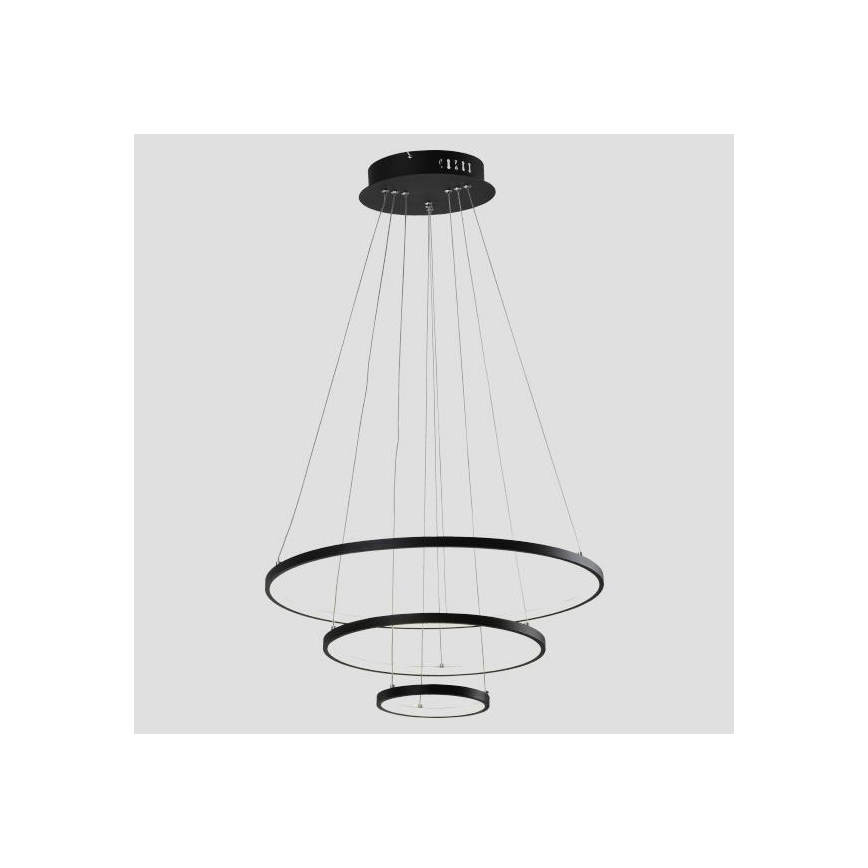 LED Luster na sajli LED/42W/230V 3000K crna
